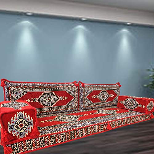 Spirit of 76 SHI_FS299 - Juego de sofá de suelo de estilo beduino árabe turco y marroquí para muebles bohemios