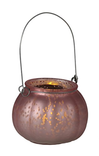 Star 062 – 82 Jara farol con vela LED vidrio/plástico cobre 10 x 8,5 cm)