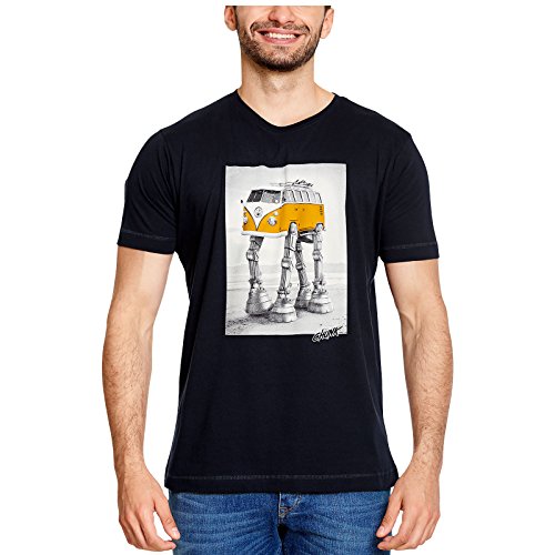 Star Wars Walking Camper Camiseta Hombre AT-AT Fans Chunk Cotton Blue - S