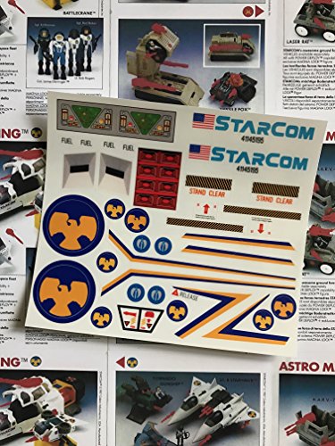 Starcom Vintage Repro troquelado pegatinas/calcomanías/etiquetas para Coleco seis tirador pegatinas