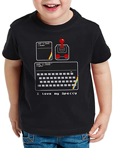 style3 Love my Speccy Camiseta para Niños T-Shirt ZX Spectrum computadora clásica, Talla:128