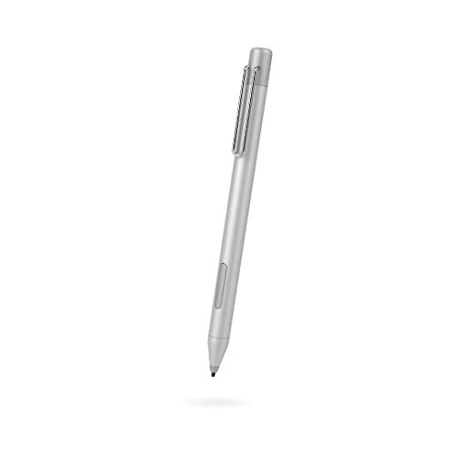 Stylus Pen Lápiz Táctil Compatible con Microsoft para Tableta Activa diseñada para Microsoft Surface y Algunos Modelos DELL, HP, ASUS, Sony Vaio con 1024 Niveles de presión (Plata)