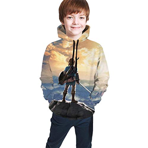 Sudaderas con Capucha para niños Youth The Le-gend of Zel-da 3D Printed Hoodies Hooded Sweatshirt for Boys and Girls