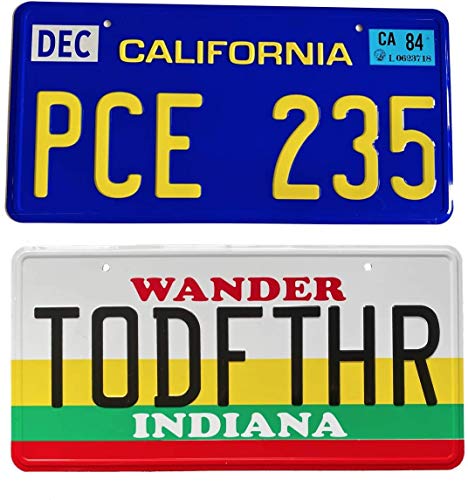 Super6props Billy Hargroves 1978 Chevy Camaro Z28 y TODFTHR 1984 Cadillac Eldorado Biarritz Stranger Things Prop placa de matrícula 2 unidades 300 mm x 150 mm Super6props Billy Hargroves 1978 Chevy Camaro Z28 y TODFTHR 1984 Cadillac Eldorado Biarritz Stranger Things Prop placa de matrícula 2 unidades 300 mm x 150 mm