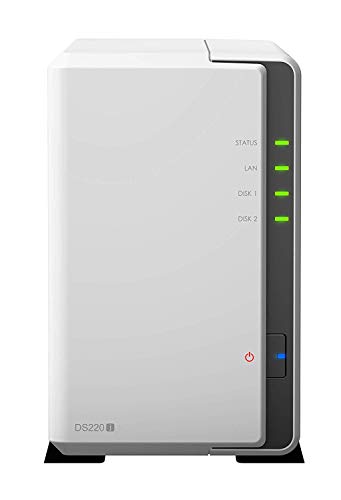 Synology DiskStation DS220j - Servidor NAS de 4 TB, 2 bahías y 2 Discos Duros de 2 TB