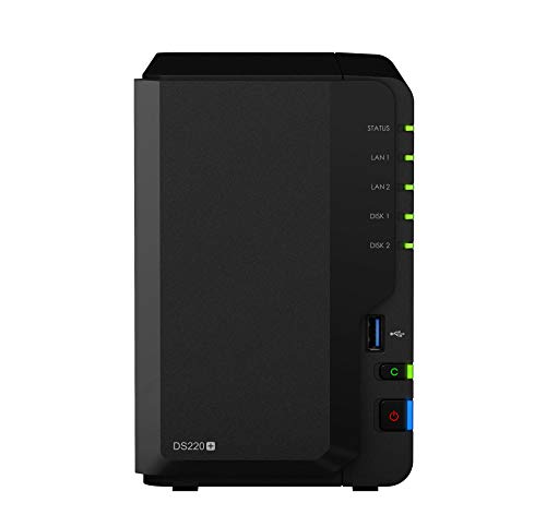 Synology DS220+ - Servidor NAS (2 bahías, 8 TB, 2 Discos Duros de 4 TB)