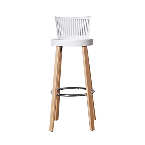 Taburete de Bar Alto Silla de la barra - Nordic simple taburete de barra con estilo minimalista barra de madera Silla moderna de alta Cafe frontal del hogar turística Taburete con respaldo y reposapié Taburete de Bar Alto Silla de la barra - Nordic simple taburete de barra con estilo minimalista barra de madera Silla moderna de alta Cafe frontal del hogar turística Taburete con respaldo y reposapié