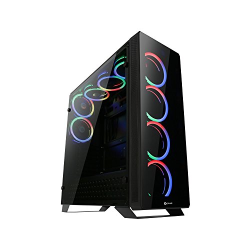 Talius Caja ATX Gaming Leviathan Spectrum- Frontal y Lateral de Cristal Templado - 2X USB 3.0-2X USB 2.0 - Sin Fuente - Negra