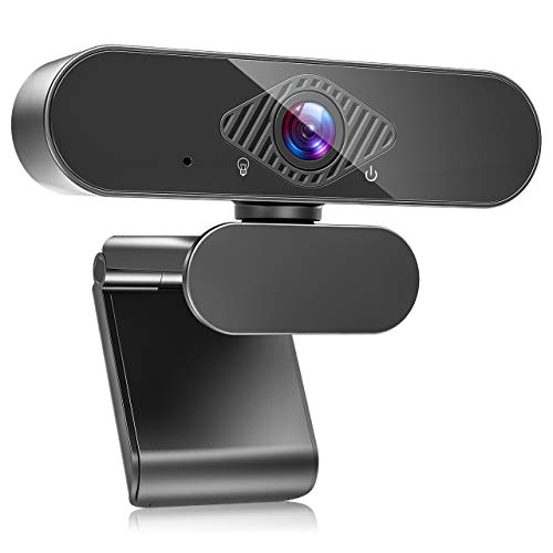 Teaisiy Webcam PC, Webcam con Micrófono Portátil 1080P HD/30pfs Streaming Cámara para Videollamadas, Estudiar en Línea, Conferencia, Grabación, Webcam USB 2.0 para PC, TV etc (Negro)