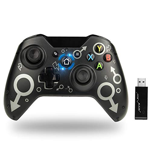 TechKen Mando inalámbrico Xbox One, sin Conector para Auriculares, Mando de Juegos de 2,4 GHz Compatible con Xbox One S/X PC