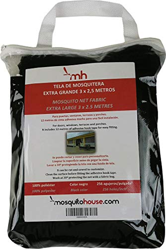 Tela de mosquitera negra de 3 metros x 2,50 metros. Tela de mosquitera para ventanas, puertas, terrazas, caravanas Tela de mosquitera negra de 3 metros x 2,50 metros. Tela de mosquitera para ventanas, puertas, terrazas, caravanas