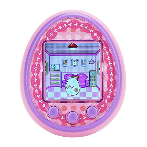 Terynbat Pet Game Console, máquina de mascotas de gran pantalla a color electrónica de juego de mascotas rompecabezas virtual de desarrollo miniatura máquina de juego adecuado para niños, 1, rosa