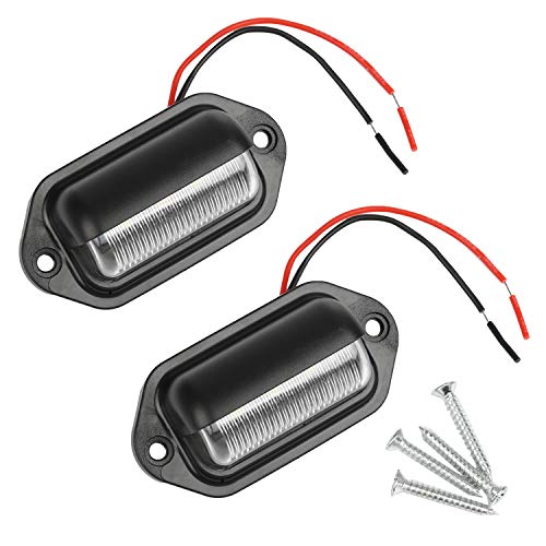 Thlevel 2 Pcs Matrícula de LED Lámpara, Luces de Placa de Matrícula LED para Coche, Remolques, RV, Camión, Caravana y Barco de 12V