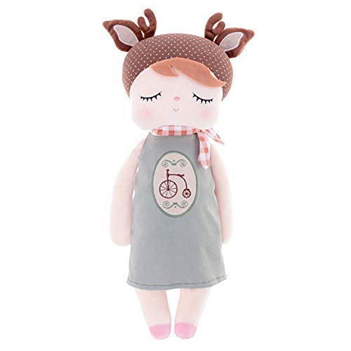 Thrivinger Muñeca MeToo Angela Vintage Super Suave de Peluche Relleno de Bunny Doll, con Tetera, Pudding, Bicicleta, Lila Rock Patrón/Gran Regalo para bebé Girl, Fahrrad Thrivinger Muñeca MeToo Angela Vintage Super Suave de Peluche Relleno de Bunny Doll, con Tetera, Pudding, Bicicleta, Lila Rock Patrón/Gran Regalo para bebé Girl, Fahrrad