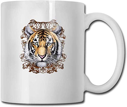 Tiger Head - Taza de café (porcelana), diseño de cabeza de tigre