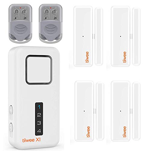 tiiwee X1 Sistema de Alarma para el Hogar - Inalámbrico - Sirena de 120 dB, 4 Sensores de Puerta y Ventana y 2 Controles Remotos tiiwee X1 Sistema de Alarma para el Hogar - Inalámbrico - Sirena de 120 dB, 4 Sensores de Puerta y Ventana y 2 Controles Remotos