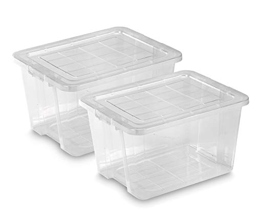 TODO HOGAR - Caja Plástico Almacenaje Grandes Multiusos - Medidas 395 x 310 x 225 mm - Capacidad de 22 litros (2)