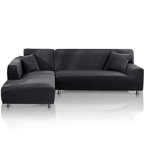 TOPOWN Funda para sofá Chaise Longue Impermeable, Funda para Sofa en Forma L, Funda Chaise Longue Derecho/Izquierdo de 3 Asientos + 3 Asientos, con 2 Fundas de cojín, Gris Oscuro… TOPOWN Funda para sofá Chaise Longue Impermeable, Funda para Sofa en Forma L, Funda Chaise Longue Derecho/Izquierdo de 3 Asientos + 3 Asientos, con 2 Fundas de cojín, Gris Oscuro…