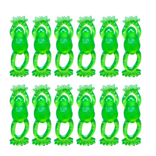 Toyvian Tricky Catapult Frog Vent Toy Funny Prank Niños Juguetes para Adultos 24pcs (Color Aleatorio)