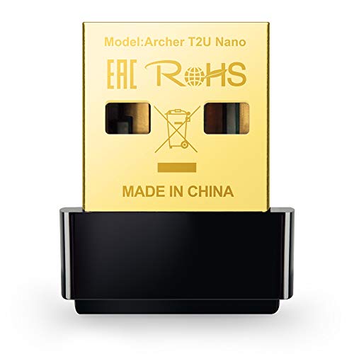 TP-LINK Archer T2U Nano Adaptador inalámbrico Nano USB de doble banda AC600 Mbps, Doble Banda, negro TP-LINK Archer T2U Nano Adaptador inalámbrico Nano USB de doble banda AC600 Mbps, Doble Banda, negro
