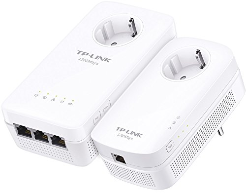 TP-Link TL-WPA8630P Kit(DE) AV1200 WLAN AC1200 - Adaptador de Red Gigabit Powerline (WiFi Klone, MU-MIMO, Control por aplicación, 4 Puertos Gigabit, Enchufe, Compatible con Otros adaptadores)
