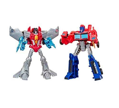 Transformers Cyberverse Warrior Action Attackers Optimus Prime y Starscream - Juego de 2 Figuras de acción para niños a Partir de 6 años, 13,5 cm Transformers Cyberverse Warrior Action Attackers Optimus Prime y Starscream - Juego de 2 Figuras de acción para niños a Partir de 6 años, 13,5 cm