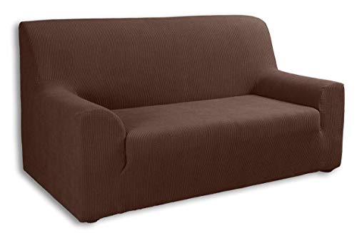 Tural – Funda de Sofá Elástica Modelo la Valeta, Color Marrón, 3 Plazas (180-230cm) Medidas. Tural – Funda de Sofá Elástica Modelo la Valeta, Color Marrón, 3 Plazas (180-230cm) Medidas.
