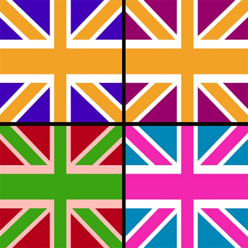 UK Flag Memory Game : seguir la bandera nacional Inglés para ordenar - gold edition