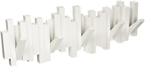 Umbra 318211-660 Perchero decorativo de pared Sticks, Blanco