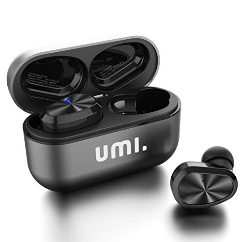 Umi. by Amazon Auriculares de botón inalámbricos (TWS) W5s con Bluetooth 5.0 y certificación IPX7 compatibles con iPhone Samsung Huawei y Estuche metálico con Base de Carga (Gris) Umi. by Amazon Auriculares de botón inalámbricos (TWS) W5s con Bluetooth 5.0 y certificación IPX7 compatibles con iPhone Samsung Huawei y Estuche metálico con Base de Carga (Gris)
