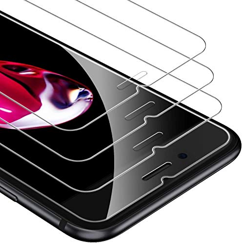 UNBREAKcable Protector Pantalla iPhone 8 7 6S 6 [3-Pack], 9H Dureza y Borde Curvo 2.5D Vidrio Templado, Anti-Explosion, Anti-Ralladuras, Anti-Burbujas, 3D-Touch y Alta Definicion