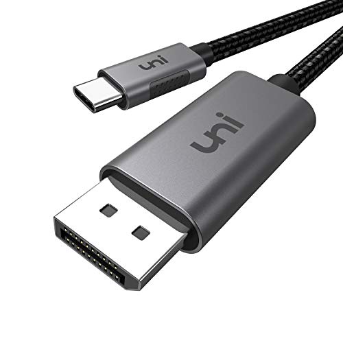 uni Cable USB C a DisplayPort (4K@60Hz), Cable Tipo C a DisplayPort (Compatible con Thunderbolt 3), Compatible con iPad Pro 2018, MacBook, Surface Pro 7, Galaxy S20, Note 10 y más, 1m