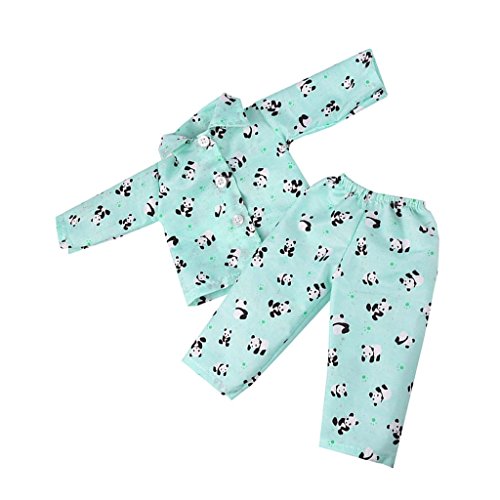 Uteruik Lovely Panda Pyjama Haut et Pantalon pour poupée 46 cm