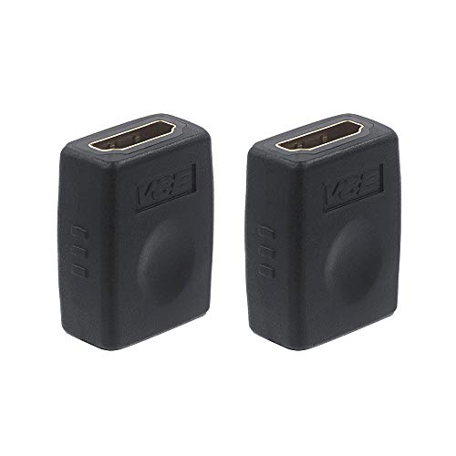 VCE Acoplador de Cable HDMI hembra a hembra Adaptador de empalme de cable HDMI 3D&4K 2 Unidades VCE Acoplador de Cable HDMI hembra a hembra Adaptador de empalme de cable HDMI 3D&4K 2 Unidades