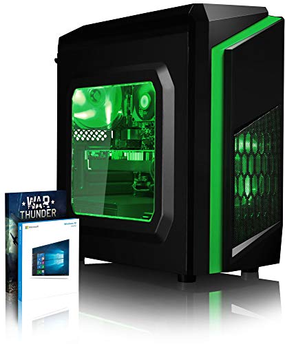 VIBOX FX-142 - Ordenador de sobremesa Gaming (USB, AMD, RAM de 16 GB, Disco Duro de 1 TB, 3.5 GHz, Windows 10 Home) Color Verde