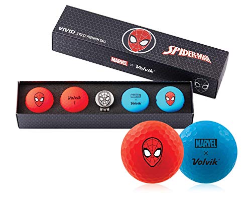 Volvik Golf Limited Edition Marvel X Juegos de Regalo, Hombre araña