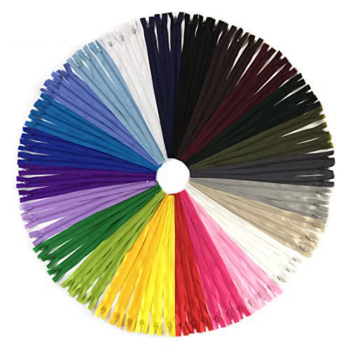 Wartoon 72pcs 30cm / 12 pulgadas cremalleras de nylon multicolor de la bobina para coser y artes 24 colores