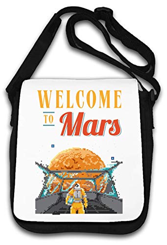 Welcome To The Mars Retro Poster Pixel Art Bolsa de Hombro