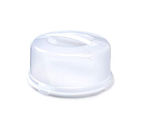 Whitefurze – Caja para Tartas, plástico, Color Blanco