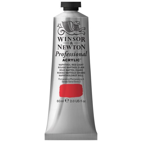 Winsor & Newton Professional - Pintura acrílica tubo 60 ml, color rojo claro