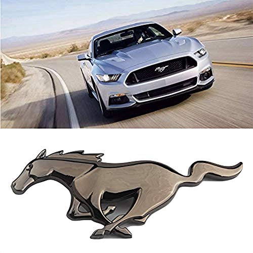 XCBW Insignia del Logotipo del Emblema de la Parrilla del capó Delantero del Coche 3D Calcomanía de Metal Mustang Horse para F-ORD Mustang Shelby GT,Marrón