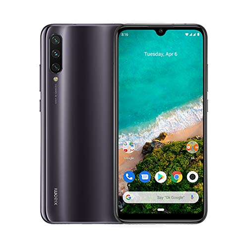 Xiaomi Mi A3 Smartphone 6,088" AMOLED, 48MP AI Triple Cámara, Dual SIM, 4 RAM + 64 GB ROM, Qualcomm Snapdragon 665, Procesador Octa-core, Color Gris