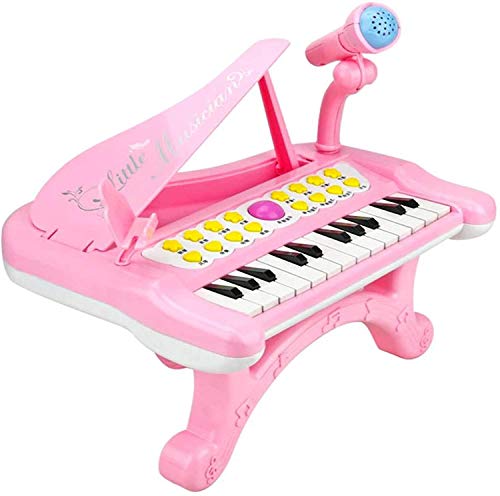 XINRUIBO Piano, bebé Piano Teclado Juguete 25 Llaves bebé Piano multifunción electrónicos niños Piano Juguete Grand Piano para niños para niños pequeños 3-7 años, Azul Piano Infantil (Color : Pink)