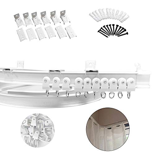 Xnuoyo Riel de Plástico Flexible para Cortina, Barra Flexible de Plástico y Aleación de Metal para Cortina de Ventana para Ventanas Rectas o Salientes, para Cortinas, Separador de Ambientes (3m) Xnuoyo Riel de Plástico Flexible para Cortina, Barra Flexible de Plástico y Aleación de Metal para Cortina de Ventana para Ventanas Rectas o Salientes, para Cortinas, Separador de Ambientes (3m)