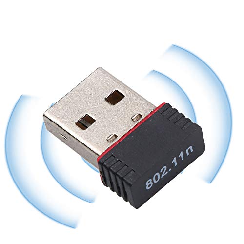 XVZ USB Wifi Dongle,150 m 2.4 G Mini tarjeta de red inalámbrica adaptador WiFi compatible para Raspberry Pi Laptop/Desktop / PC,compatible con Windows10/8/8.1/7/Vista/XP/2000,Mac OS X 10.6-10.14,Linux