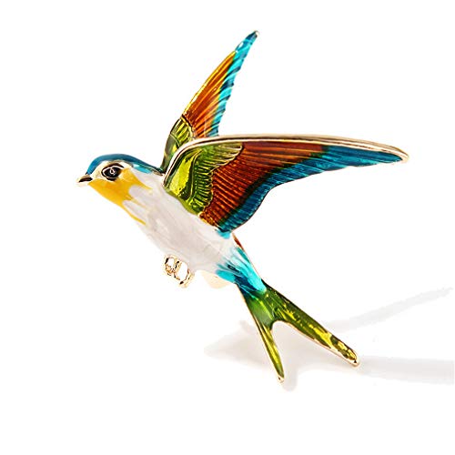 YAZILIND aleación de Dibujos Animados pájaro mamaria Gota Aceite de Golondrina Broche alfiler Mujeres Accesorios de Ropa Corsage cumpleaños Regalo joyería (Color) YAZILIND aleación de Dibujos Animados pájaro mamaria Gota Aceite de Golondrina Broche alfiler Mujeres Accesorios de Ropa Corsage cumpleaños Regalo joyería (Color)