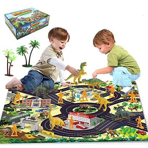 yidenguk Dinosaurios Juguetes 17 PCS Dinosaurio del Juguete Figura de Dinosaurio Realista Juguetes Dinosaurios de Pieza de época jurásica,Juega a Las Figuras y el tapete de Juego yidenguk Dinosaurios Juguetes 17 PCS Dinosaurio del Juguete Figura de Dinosaurio Realista Juguetes Dinosaurios de Pieza de época jurásica,Juega a Las Figuras y el tapete de Juego