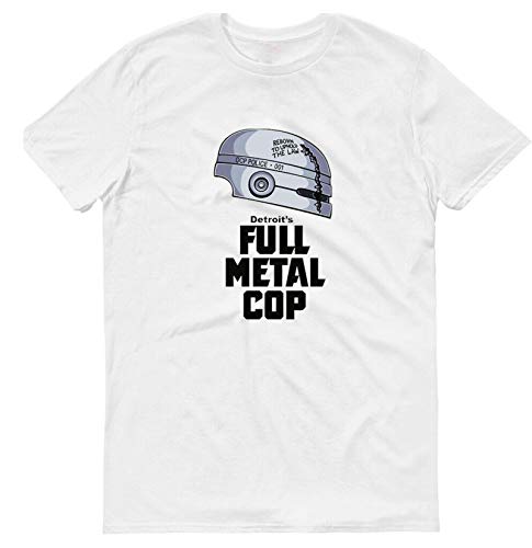 YUKINO Robocop,1987,Action,Crime,Sci-FI,Old Movie,Sizes S-5XL,Mens T-Shirt,White,4XL