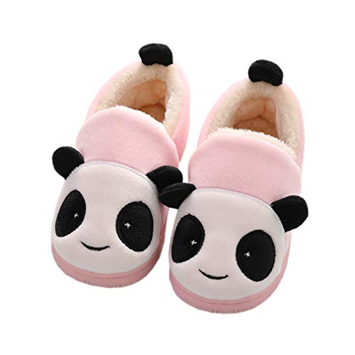 Zapatillas de Estar por Casa para Niñas Niños Invierno Zapatillas Interior Casa Caliente Pantuflas Suave Algodón Calentar Zapatilla Mujer Hombres Rosa 34-35 EU (Fabricante: 240)