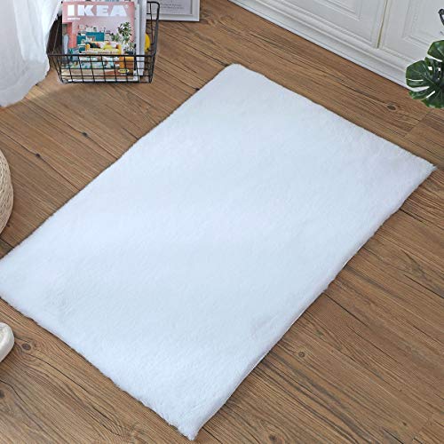 ZCZUOX Felpa Shaggy Suaves Alfombras para Sala De Estar De Piel De Conejo De Imitación Alfombras, Hogar Alfombras De Área Niño Dormitorio Juego Alfombras Antideslizantes (Blanco, 60x90cm Rectángulo) ZCZUOX Felpa Shaggy Suaves Alfombras para Sala De Estar De Piel De Conejo De Imitación Alfombras, Hogar Alfombras De Área Niño Dormitorio Juego Alfombras Antideslizantes (Blanco, 60x90cm Rectángulo)